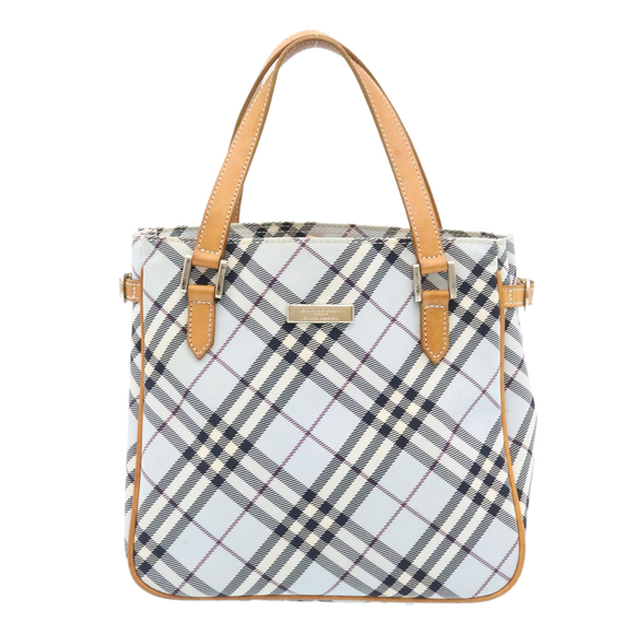 BURBERRY Nova Check Hand Bag Blue Auth yk3346 - Picture 13 of 16